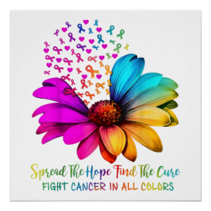 Póster Luchar contra el cáncer en todas y cada una de las