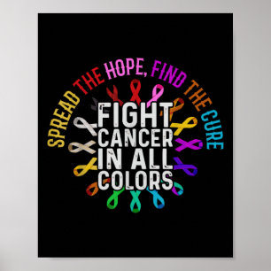 Póster Luchar contra el cáncer en todos y cada color - Ci