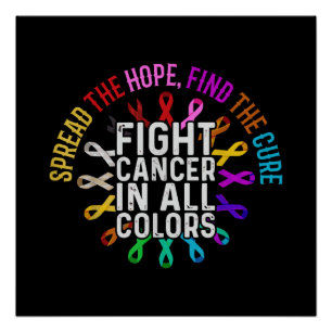 Póster Luchar contra el cáncer en todos y cada color - Ci