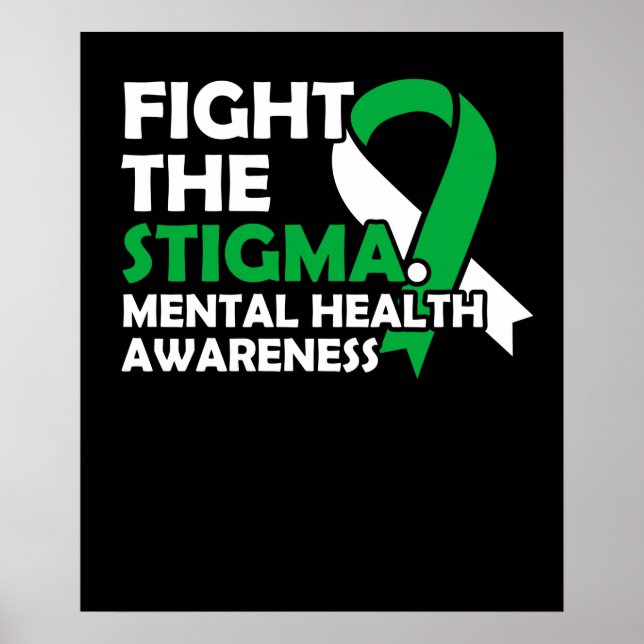 Póster Luchar Contra El Estigma. Conciencia sobre la salu (Frente)