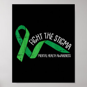 Póster Luchar Contra El Estigma Conciencia Sobre Salud Me