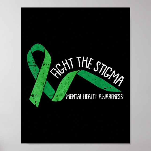 Póster Luchar Contra El Estigma Conciencia Sobre Salud Me (Frente)