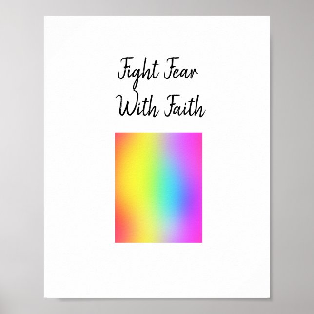 Póster Luchar Contra El Miedo Con El Poster De La Fe (Frente)