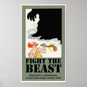 Póster Luchar contra el Poster de la bestia