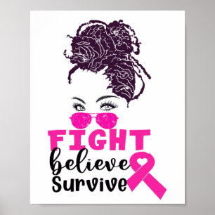 Póster Luchar contra la creencia sobrevive a las mujeres 
