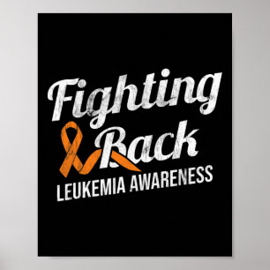 Póster Luchar contra la leucemia en la espalda Conciencia