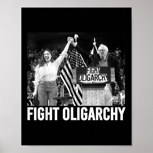 Póster Luchar Contra La Oligarquía Y Protestar Contra Ber (Frente)