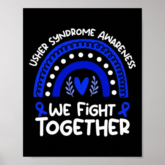 Póster Luchar Juntos Conciencia del Síndrome de Usher Sín (Frente)
