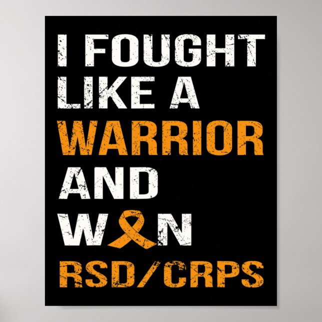 Póster Luché Como Un Guerrero Y Gané Rsd - Crps (Frente)