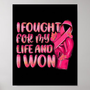 Póster Luché Por Mi Vida Y Gané Guantes Boxing Breas