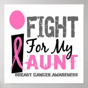 Póster Lucho para mi cáncer de la tía pecho