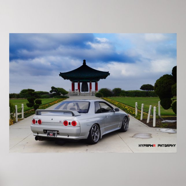 Póster "Lucid" Nissan GT-R R32 Skyline Vespecificación (Frente)