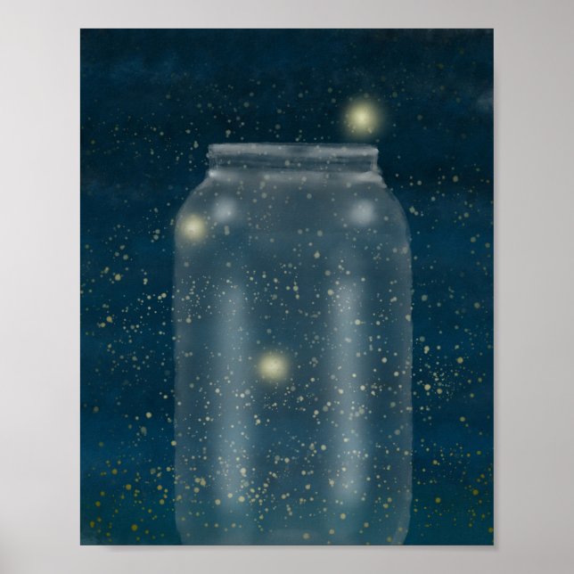 Póster Luciérnagas y pintura de jarras (Frente)