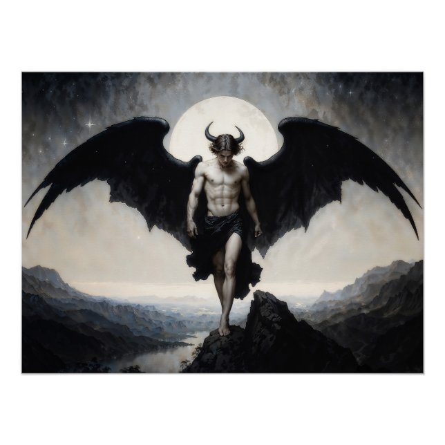 Póster Lucifer Fantasía Oscura (Anverso)