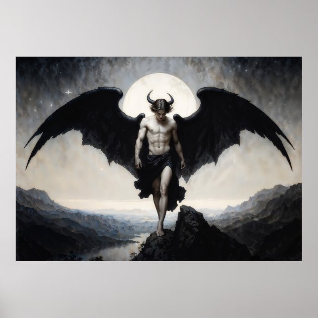 Póster Lucifer Fantasía Oscura (Frente)