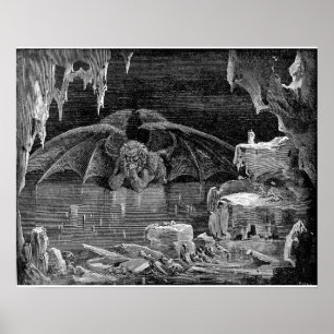 Póster Lucifer King of Hell de Gustave Doré Art Print