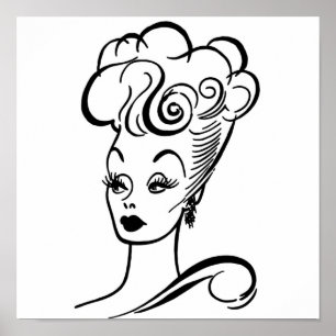 Póster Lucille Ball  Caricature