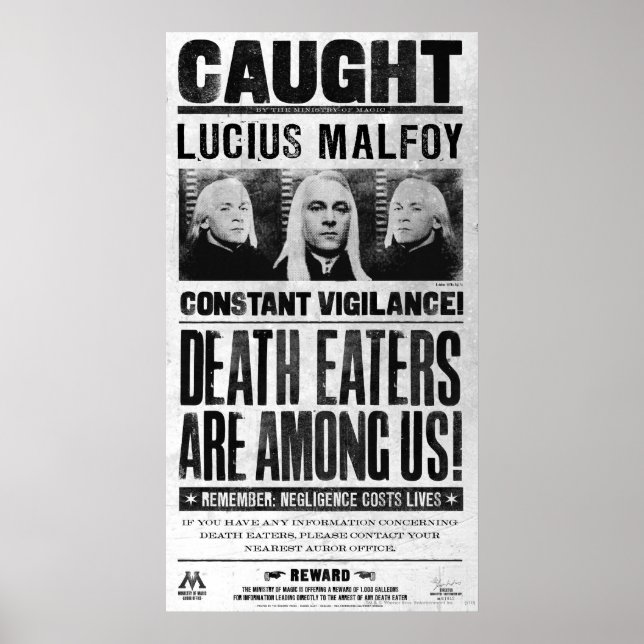 Póster Lucius Malfoy Quería Poster (Frente)