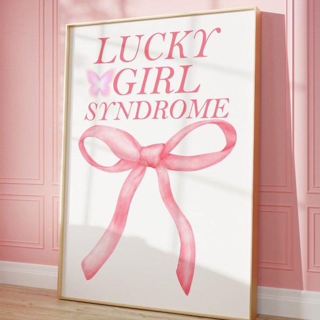 Póster Lucky Girl Syndrome Pink Aesthetic Wall Poster (Subido por el creador)