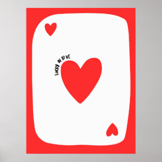 Póster Lucky in love poster | Inspirational & decorative 