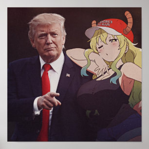 Póster Lucoa Quetzalcoatl hazaña de Donald Trump