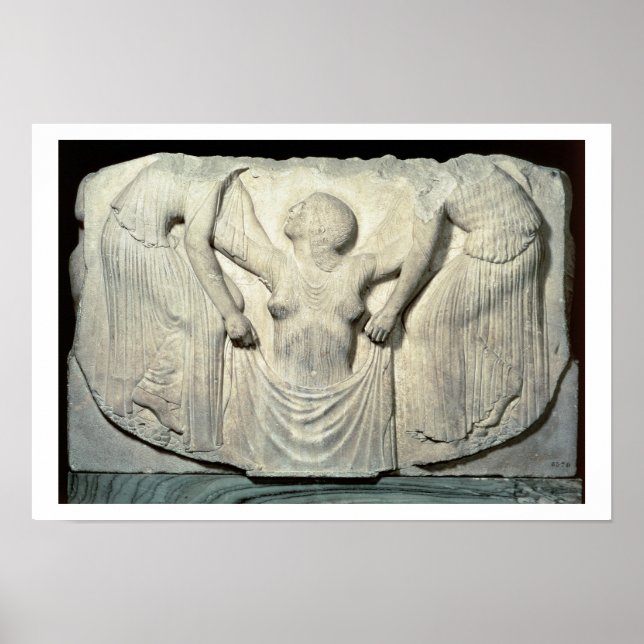 Póster Ludovisi Throne, detalle que muestra el nacimiento (Frente)