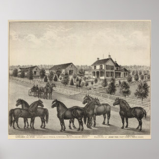 Póster Luellen y Fox, Residencia de John Fox, Kansas