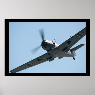 Póster Luftwaffe Messerschmitt Bf-109