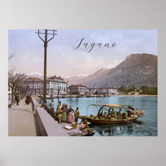 Póster Lugano Quay, Suiza