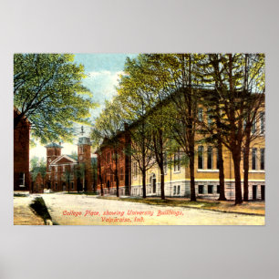 Póster Lugar de la universidad de Valparaiso, Indiana