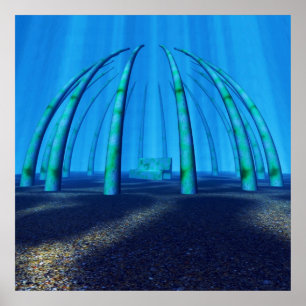 Póster lugar de reposo submarino