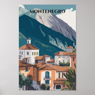 Póster Lugar de viaje famoso de Montenegro
