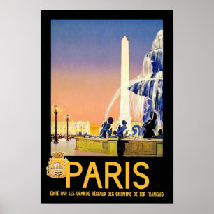 Póster Lugar del la Concorde del ~ de París