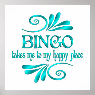 Póster Lugar feliz de Bingo