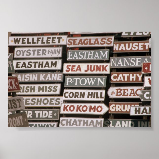 Póster Lugares de Cape Cod (Frente)