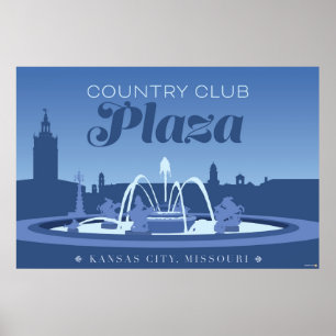 Póster Lugares de interés de Kansas City: Country Club - 