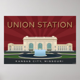 Póster Lugares de interés de Kansas City: Estación de Uni