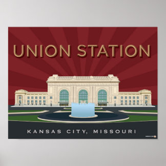 Póster Lugares de interés de Kansas City: Estación de Uni