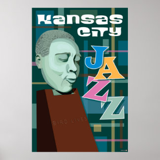 Póster Lugares de interés de Kansas City: Jazz KC - 24 x 