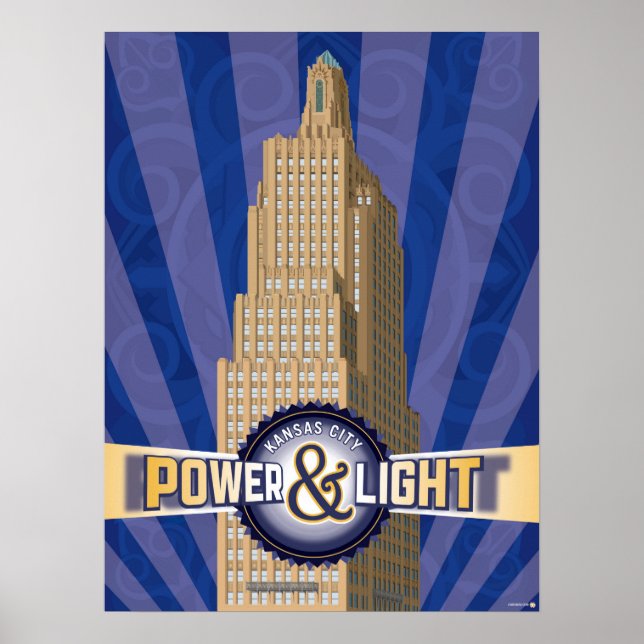 Póster Lugares de interés de Kansas City: KCPL - 18 x 24 (Frente)