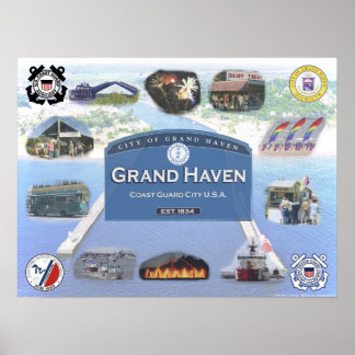 Póster Lugares de interés del verano - Grand Haven, Michi