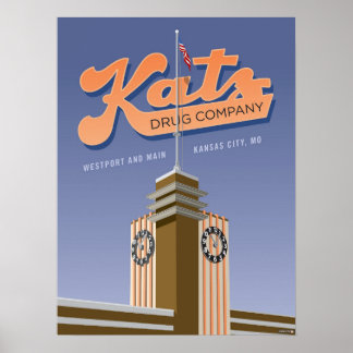 Póster Lugares emblemáticos de Kansas City: Drogas Katz -