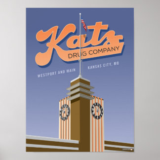 Póster Lugares emblemáticos de Kansas City: Drogas Katz -