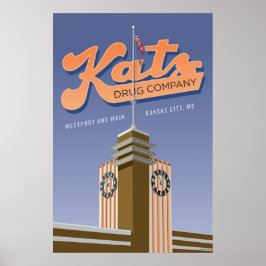 Póster Lugares emblemáticos de Kansas City: Drogas Katz -