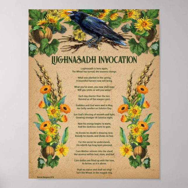 PÓSTER LUGHNASADH INVOCATION PRAYER (Frente)