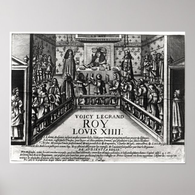 Póster Luis XIV administración de justicia (Frente)