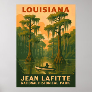 Póster Luisiana Jean Laffite Parque histórico nacional 1