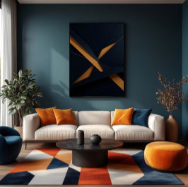 Póster Lujo en Oro Oscuro