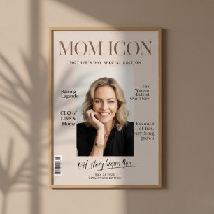 Póster Lujo Personalizado Mamá Revista de Fotos Persona