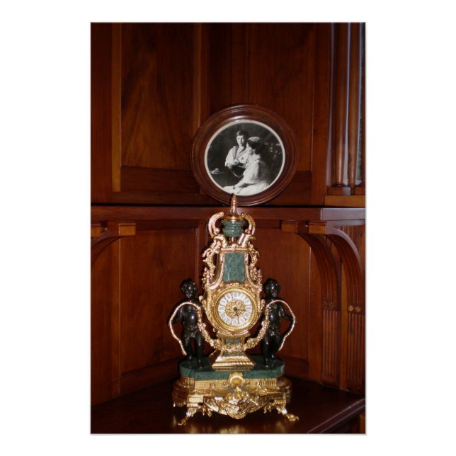 Póster Lujoso reloj en la sala real Palacio Livadia (Anverso)